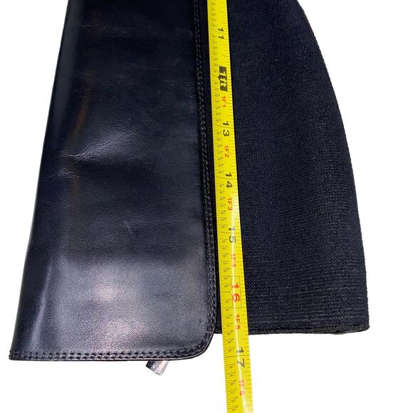 Aquatalia Women's Black Leather 2 Tone Riding Boots Size 5.5 - Picture 11 of 12